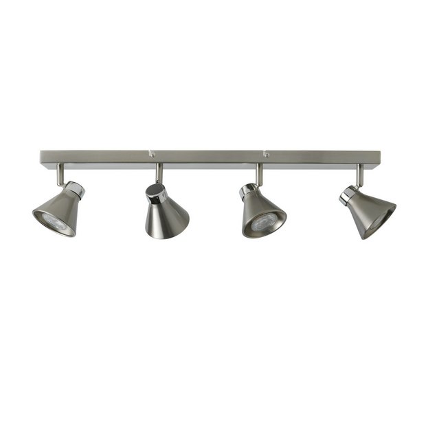 Buy Collection Burnley 4 Light Brushed Chrome/Chrome Spotlight at Argos.co.uk - Your Online Shop ...